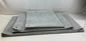 Archery Backstop ca. 150x100 cm aus grauem doppellagigem 2x3mm Filz mit 6 Ösen