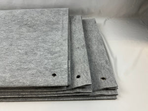 Archery Backstop ca. 150x100 cm aus grauem doppellagigem 2x3mm Filz mit 6 Ösen