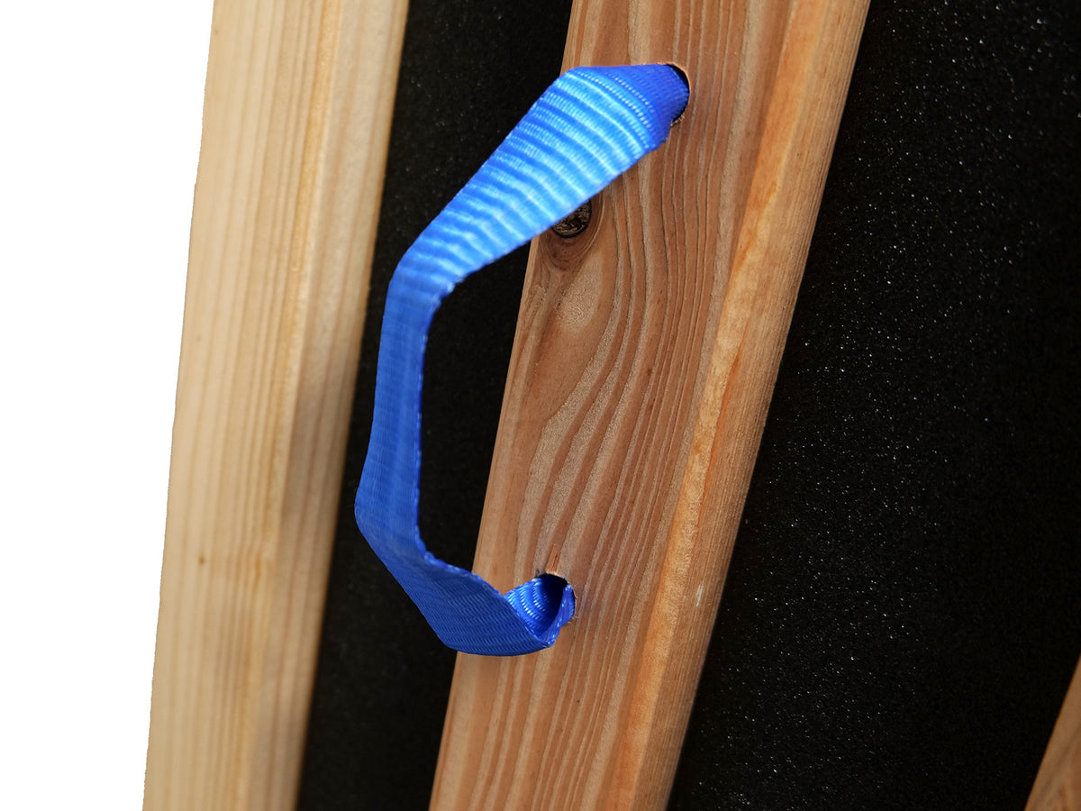 Lamellierte Zielscheibe mit Gewindestange in 100x100x30 cm