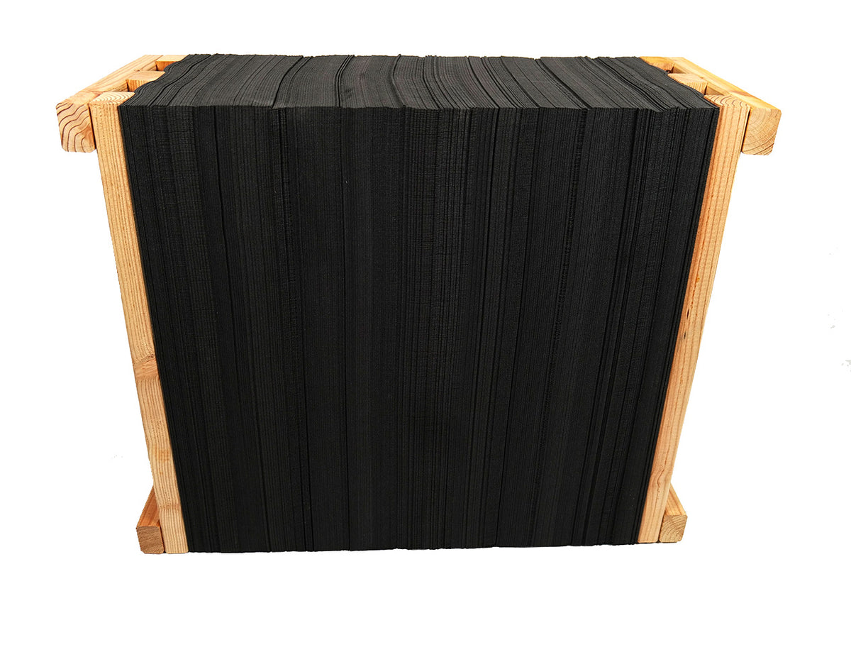 Lamellierte Zielscheibe mit Gewindestange in 65x65x30 cm